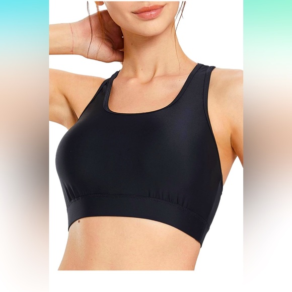 New BALEAF Women's UPF 50+ Swim Bra Modest Bikini Top Quick Dry Workout Sport - Picture 1 of 15